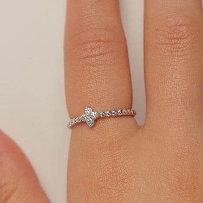 Four-Petal Flower Ring