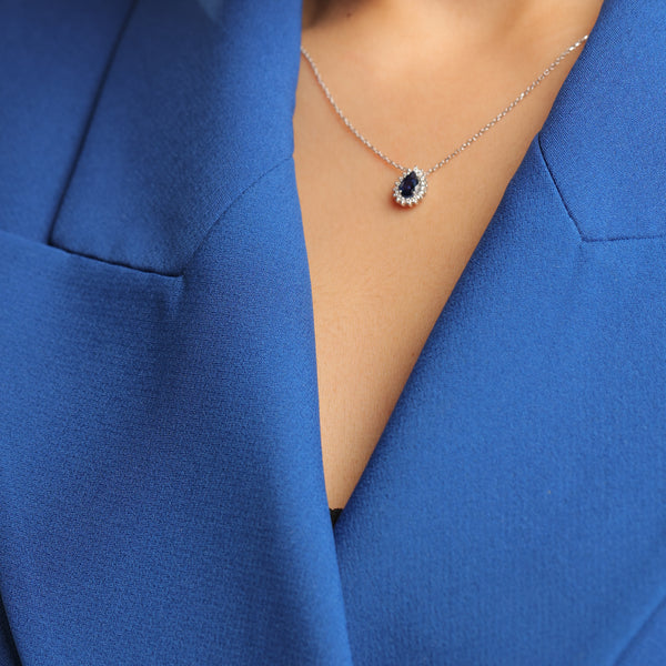 Saphire Diamond Necklace