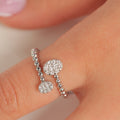 Spiral Bubble Oval Ring
