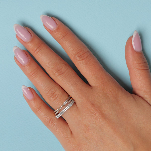 Two-Color Double Band Ring
