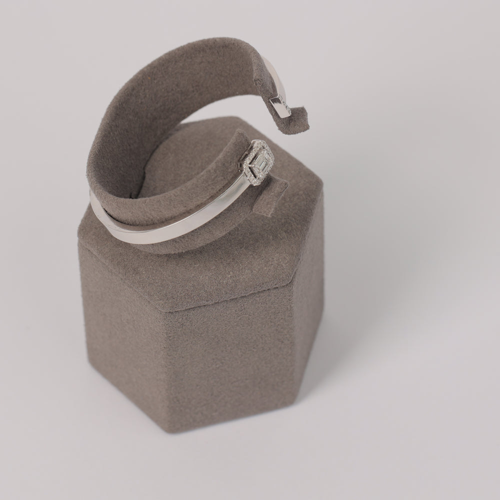 Square Diamond Cuff Bangle