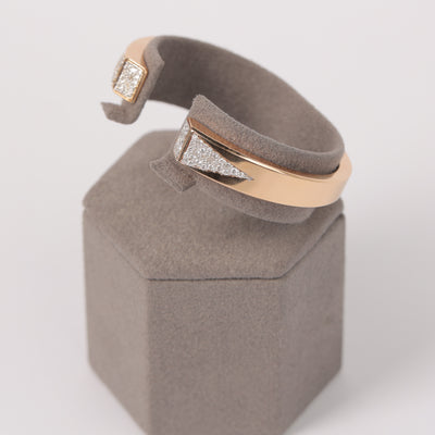 Rose Gold Triangle Diamond Bangle